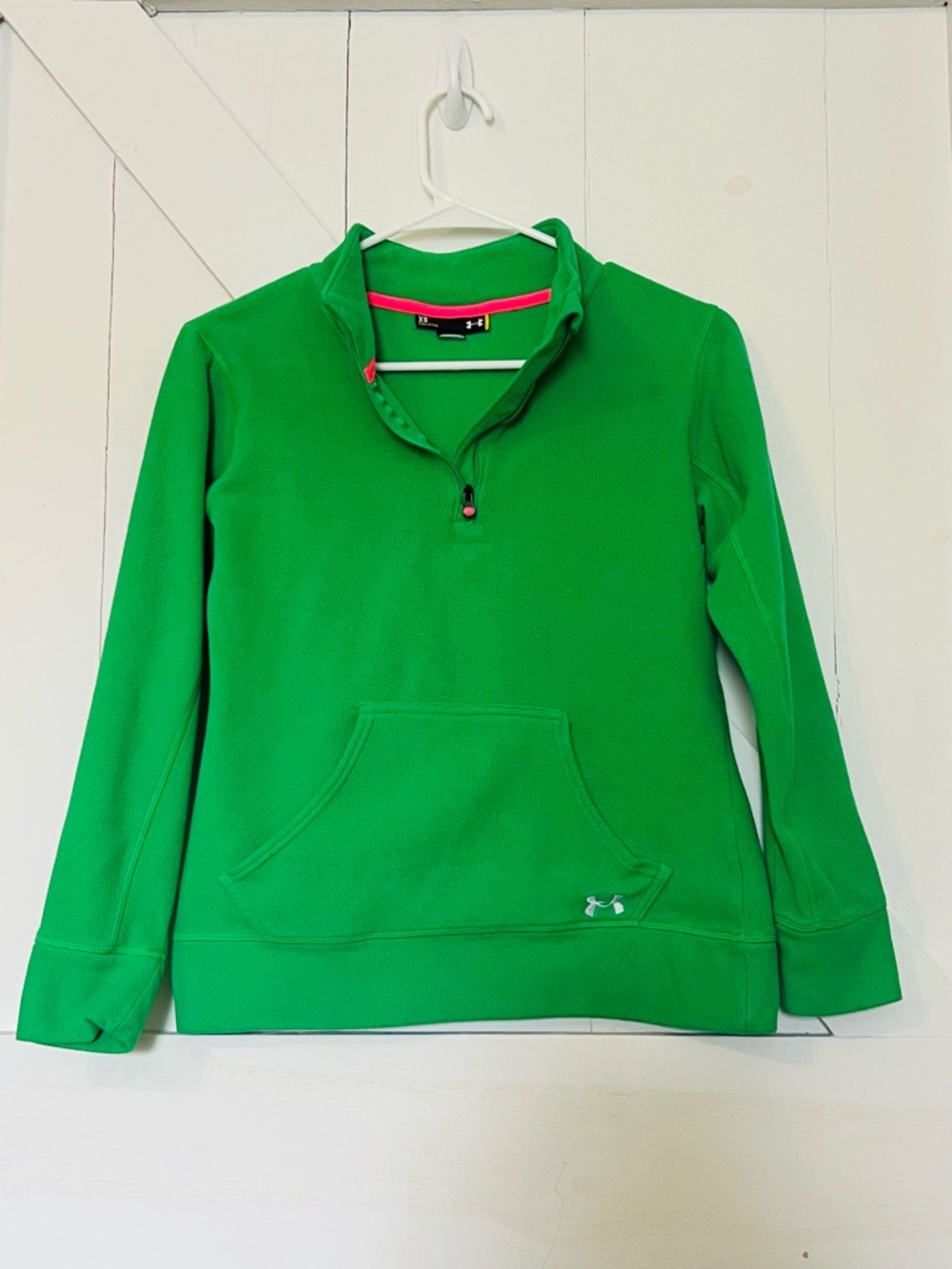 Under Armour Women's Bright Green Quarter-Zip Pullover